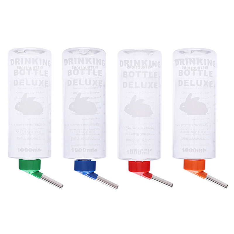 Les quatre coloris de bouchon possibles : vert, bleu, rouge et orange