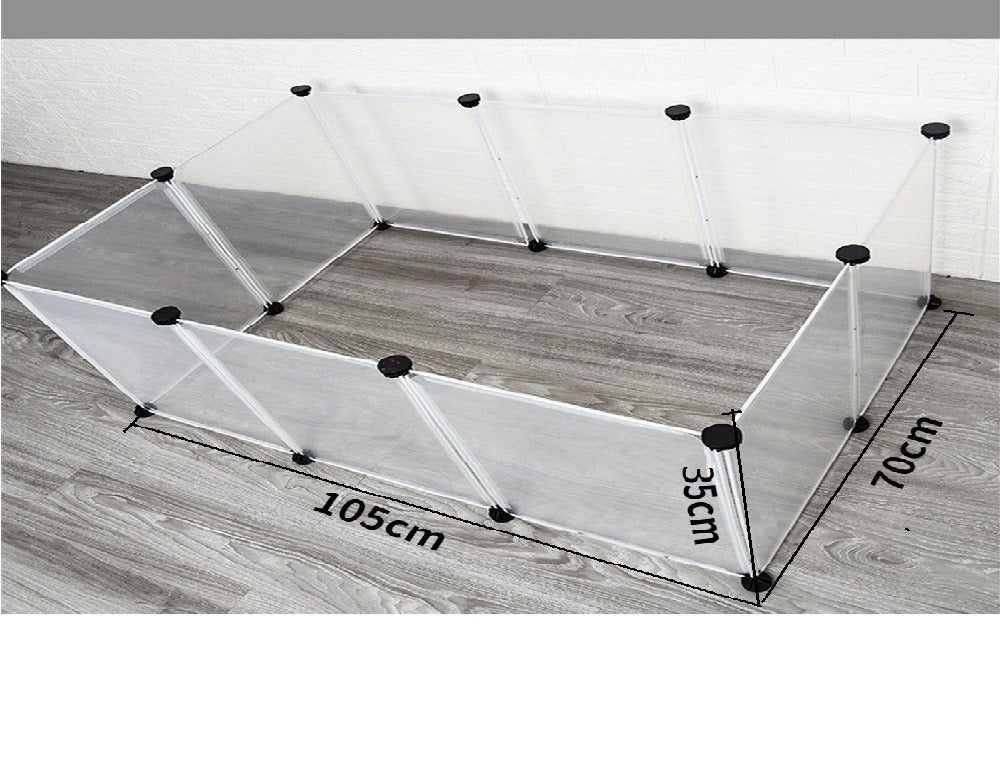 Schéma coté du lot de 10 panneaux : 105 cm de long, 70 cm de large, 35 cm de haut