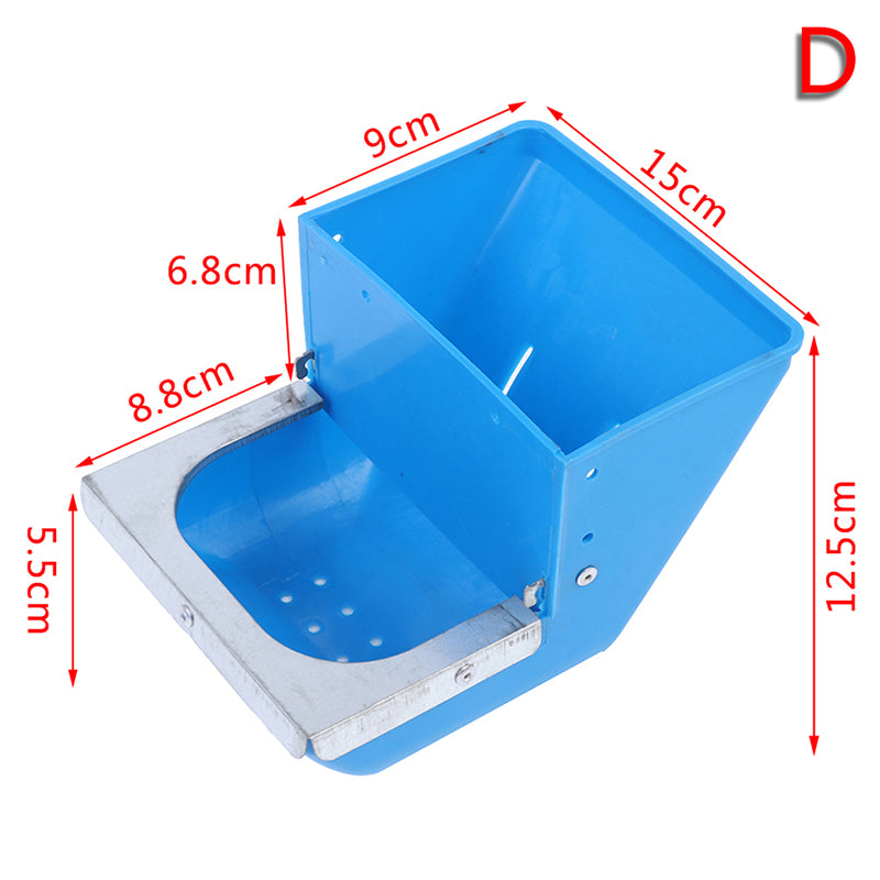 Schéma coté du format 15 cm : trémie 15 x 9 cm, hauteur 6,8 cm, auge 8,8 cm, rebord 5,5 cm, hors-tout 12,5 cm
