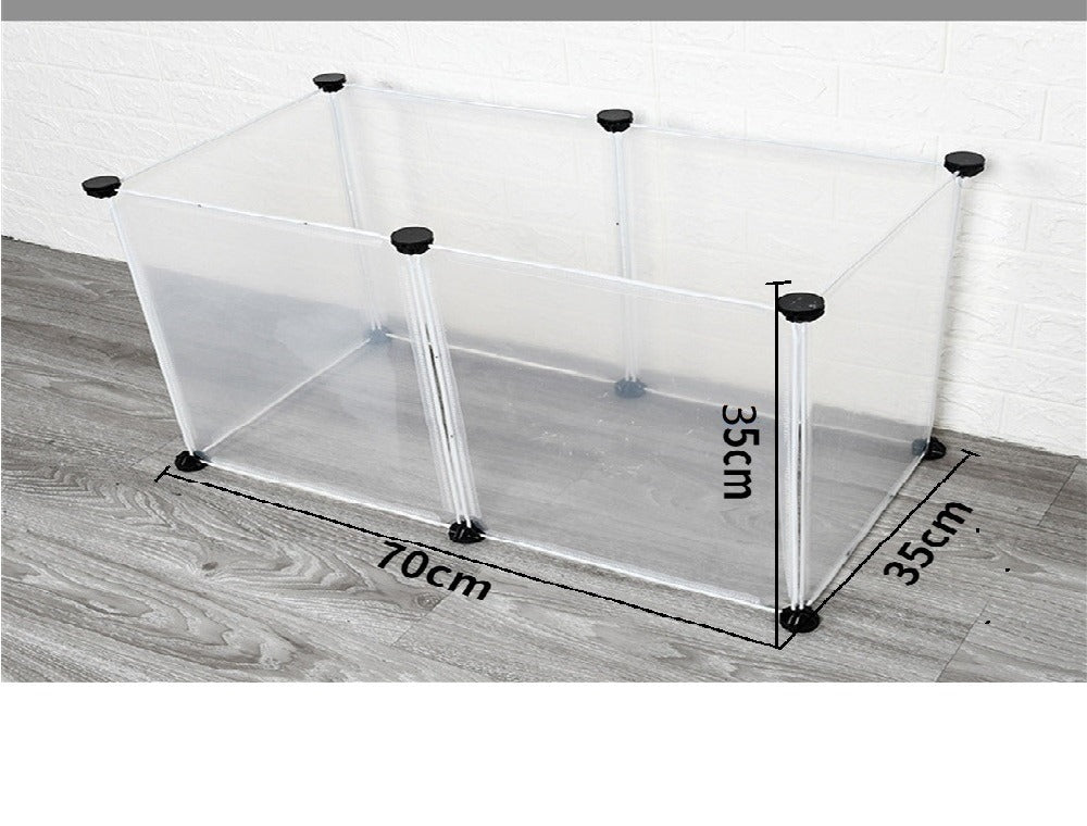 Schéma coté du lot de 6 panneaux : 70 cm de long, 35 cm de large, 35 cm de haut