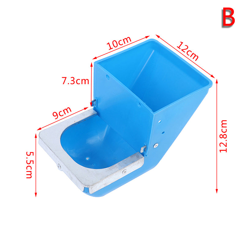 Schéma coté du format 12 cm : trémie 12 x 10 cm, hauteur 7,3 cm, auge 9 cm, rebord 5,5 cm, hors-tout 12,8 cm