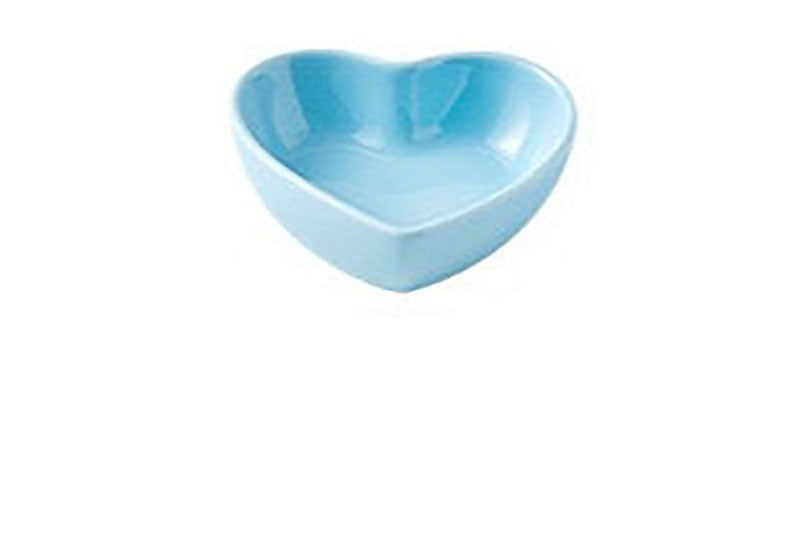 Coupelle cœur bleue en céramique émaillée