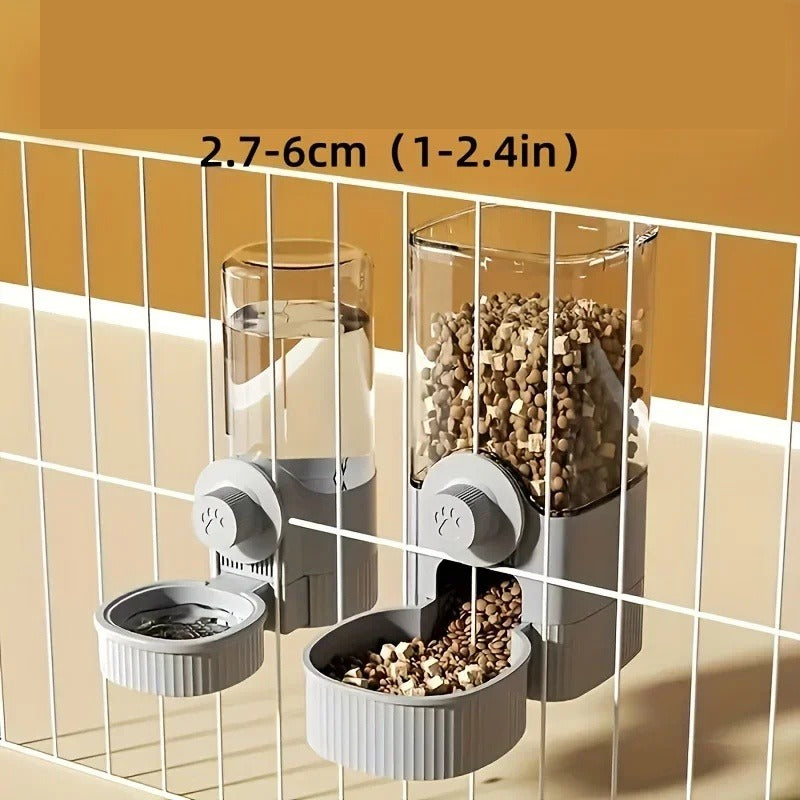 Distributeurs installés sur une cage à barreaux verticaux